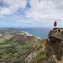Hikers on Koko Crater rim