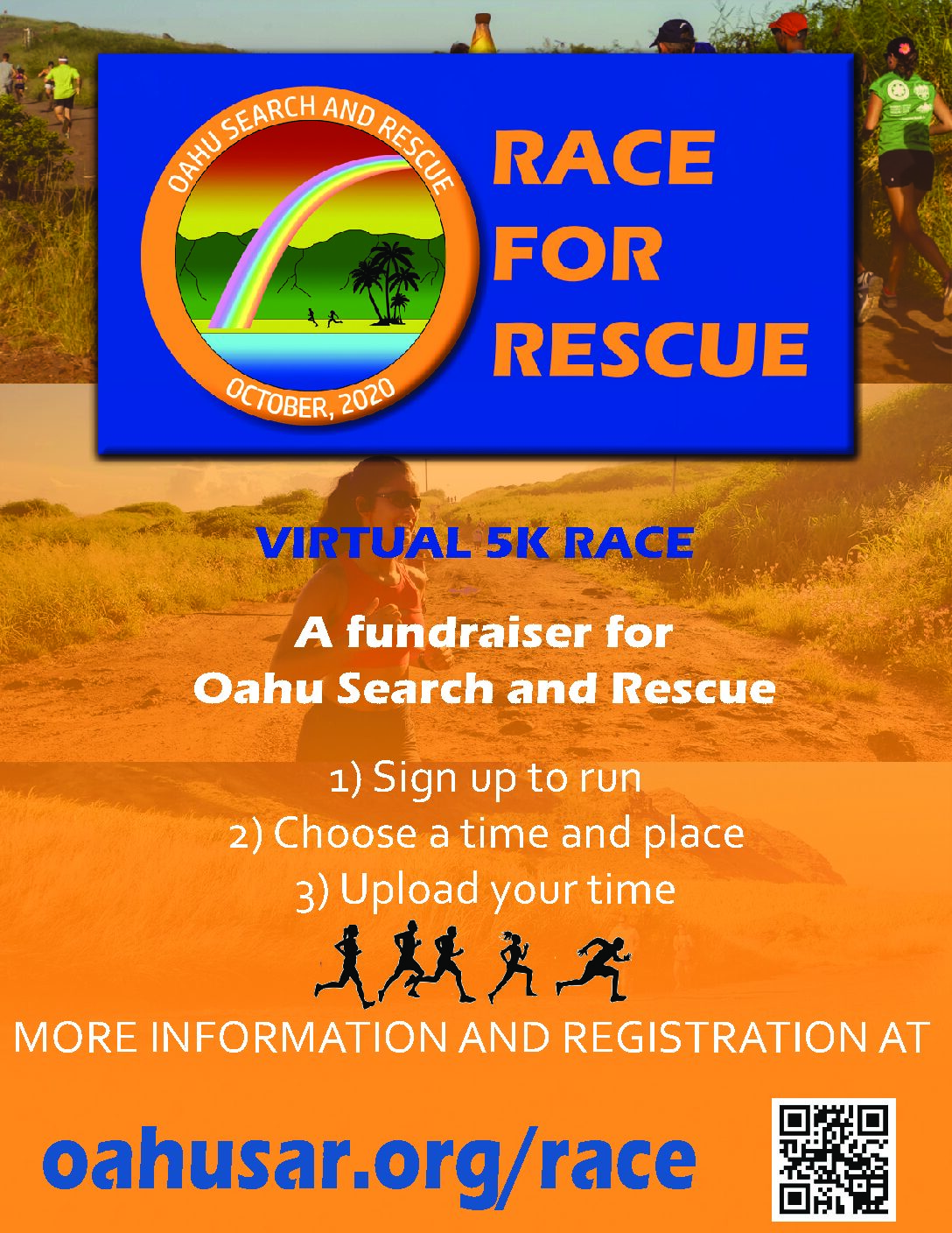 Join Oahu Search and Rescue's (OSAR) virtual 5K Race! Hawaiian Trail