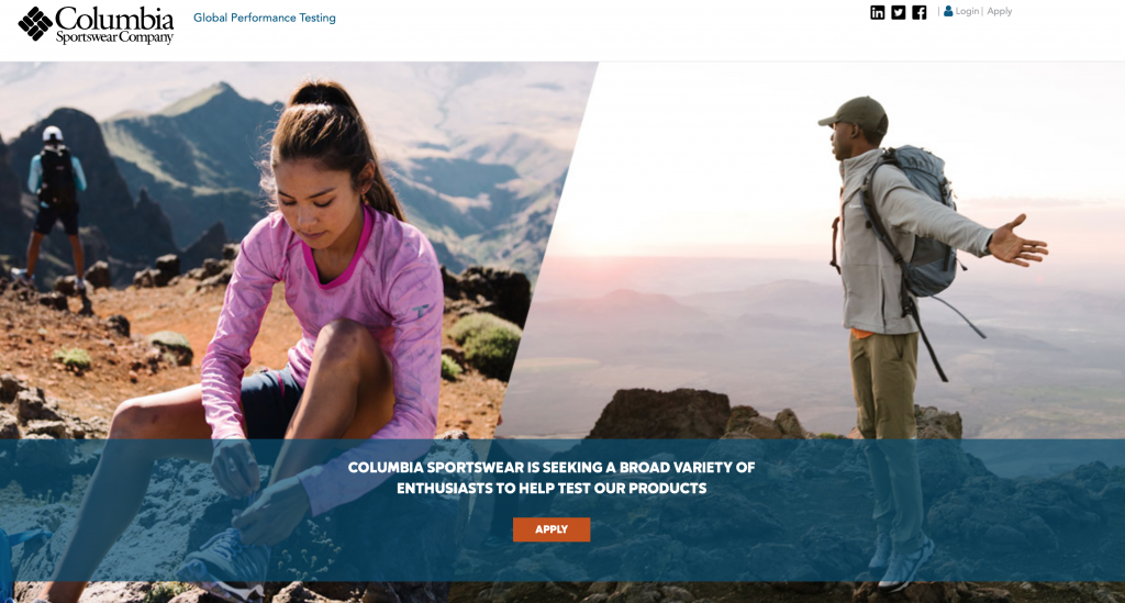 Columbia Sportswear Product Testing Opportunity Hawaiian Trail